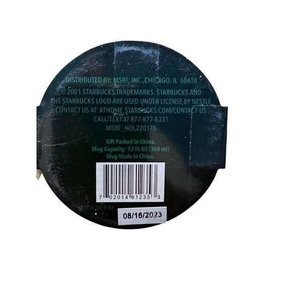 Starbucks Holiday 2021 Peppermint Cocoa 12 oz Christmas Coffee Mug Green - Picture 3 of 3